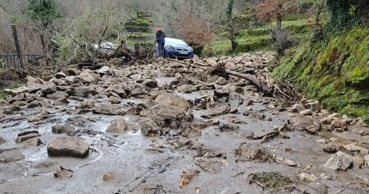 Derrocada de grandes dimensões isola aldeia de Sistelo em Arcos de Valdevez
