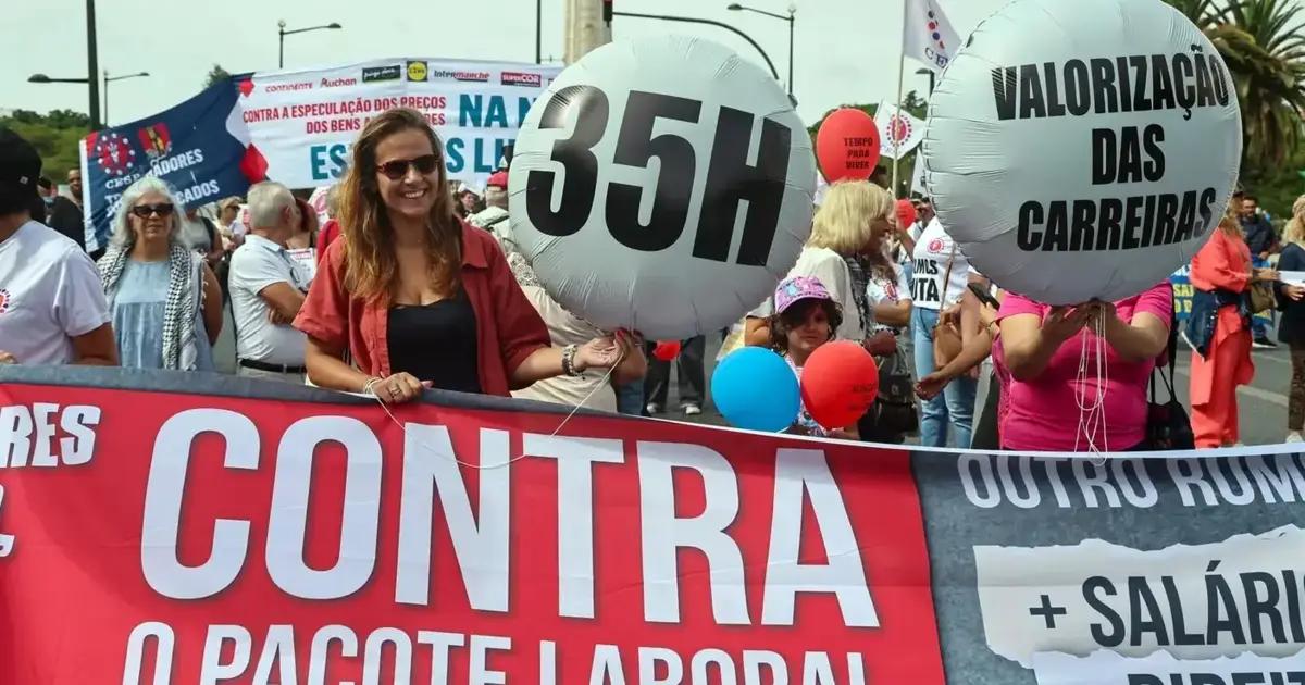 Milhares de pessoas protestam em Lisboa contra o pacote laboral