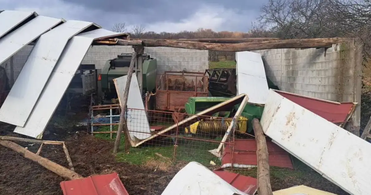 Rajadas fortes derrubaram várias estruturas e árvores em Vinhais