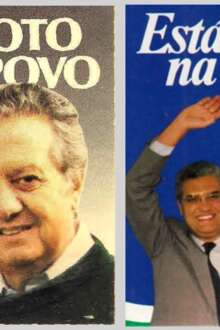 Cartazes de apelo ao voto de Mário Soares e Freitas do Amaral