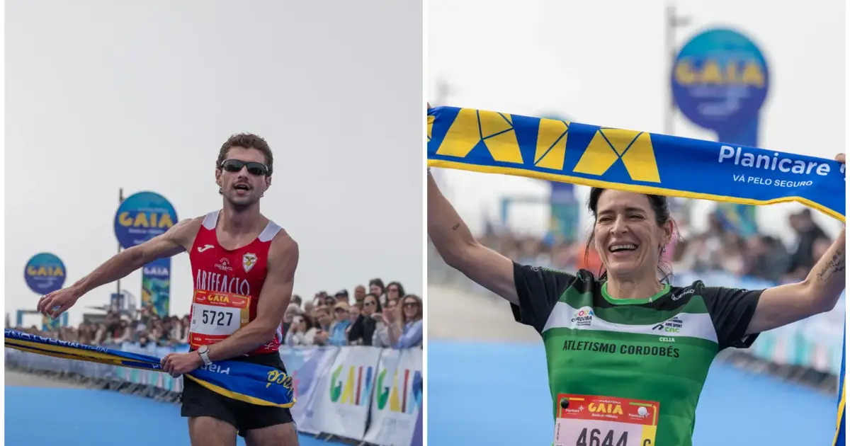 Tiago Silva e Celia Gallardo vencem 10 km na Meia Maratona de Gaia 2026